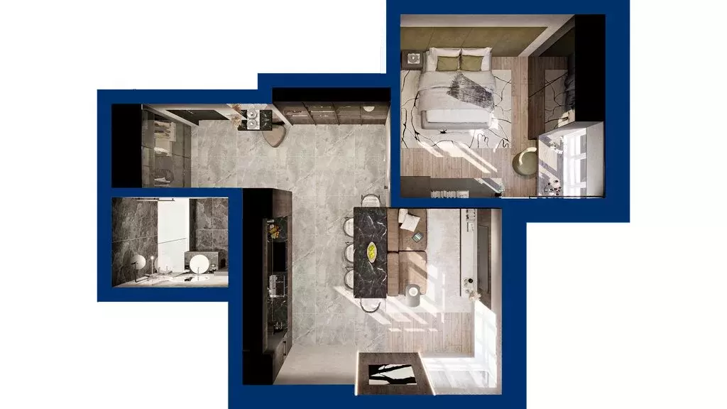 1-комнатная квартира: Уфа, жилой район Глумилино (48.59 м) - Фото 2