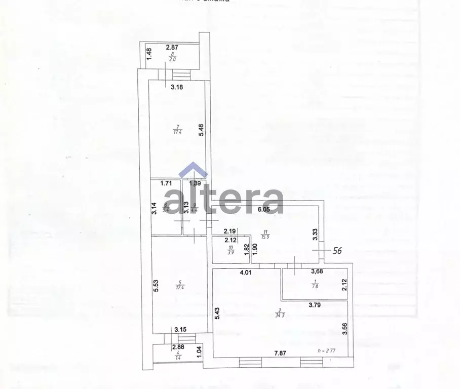 3-к кв. Татарстан, Казань ул. Гарифа Ахунова, 10 (106.3 м) - Фото 2