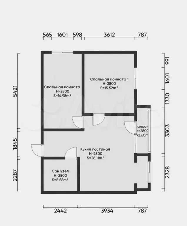 3-к. квартира, 68 м, 7/9 эт. - Фото 0