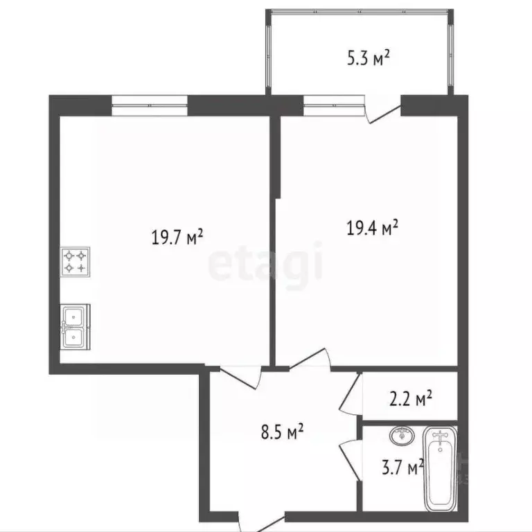 1-к кв. Санкт-Петербург 11-я Красноармейская ул., 11с3 (53.5 м) - Фото 1