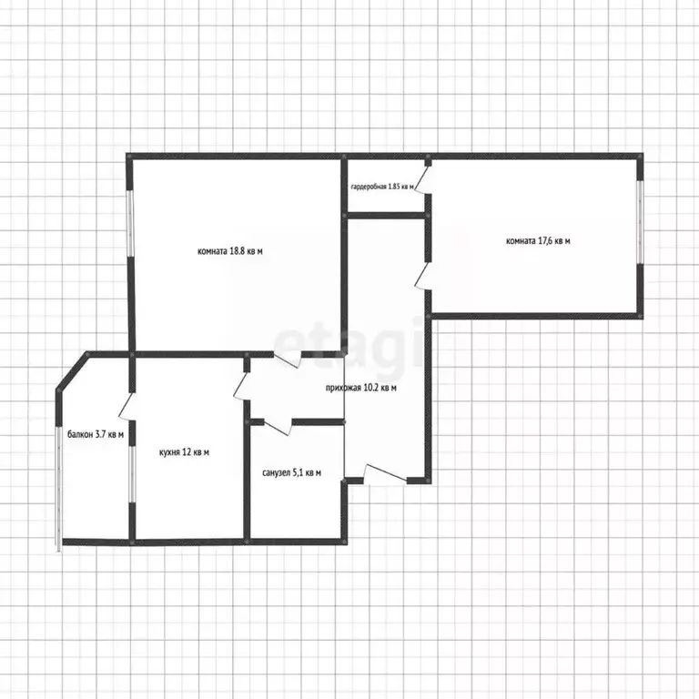 2-к кв. Адыгея, Майкоп ул. Чкалова, 84В (68.0 м) - Фото 2
