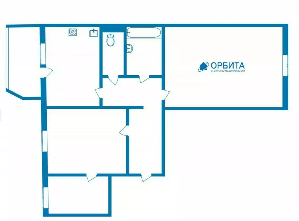 2-комнатная квартира: Тюмень, улица Пермякова, 76 (61.8 м) - Фото 1