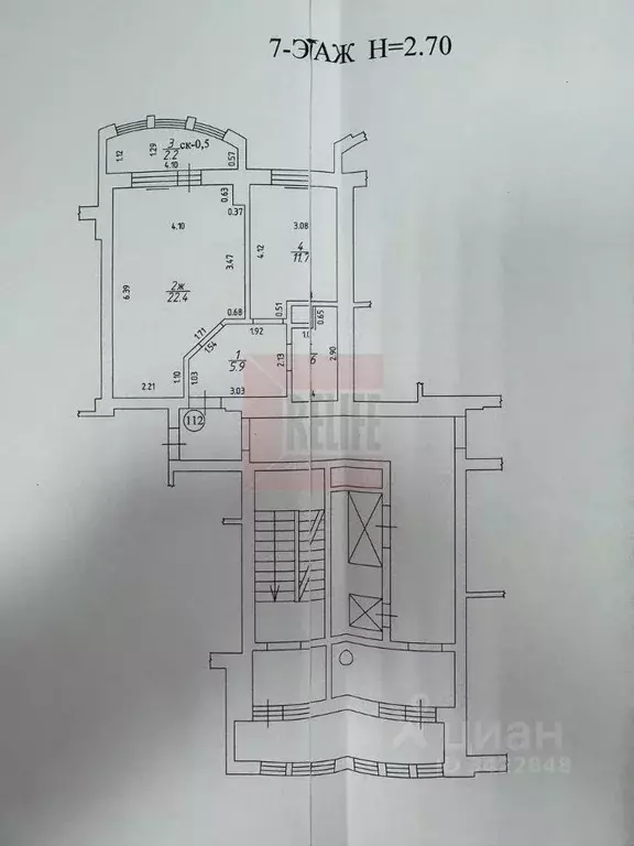 1-к кв. Калининградская область, Калининград Батальная ул., 94 (44.6 ... - Фото 2