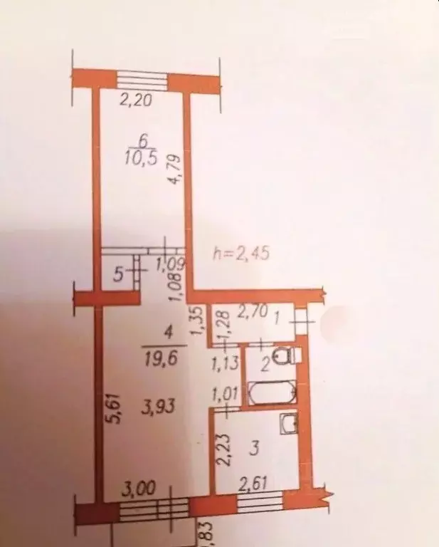 2-к кв. Кемеровская область, Новокузнецк ул. Ленина, 73 (46.0 м) - Фото 1