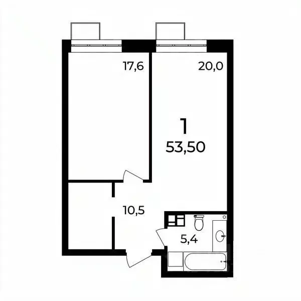 1-к кв. Нижегородская область, Нижний Новгород ул. Воровского, 8 (53.3 ... - Фото 1