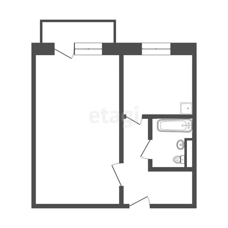 1-комнатная квартира: Улан-Удэ, микрорайон 140А, 4 (38.8 м) - Фото 1