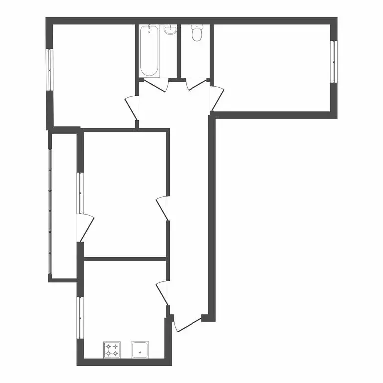 3-комнатная квартира: Тюмень, улица Николая Чаплина, 119 (62.7 м) - Фото 0