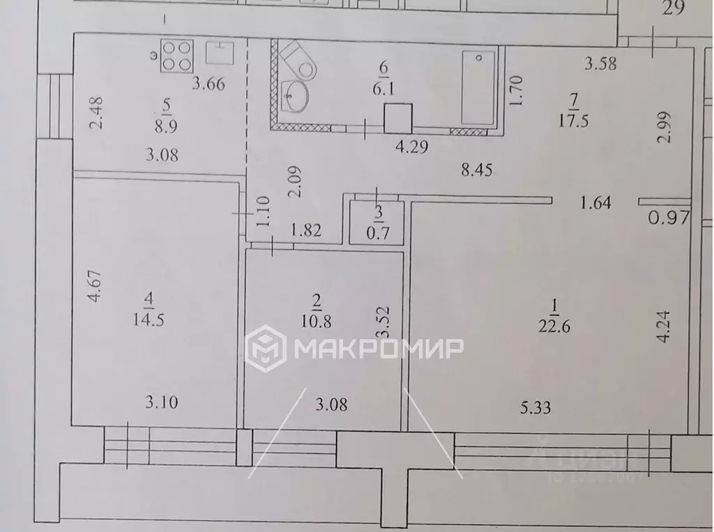 3-к кв. Архангельская область, Архангельск Воскресенская ул., 118к1 ... - Фото 2