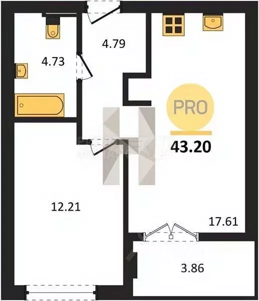 2-к кв. Калининградская область, Гурьевск Включи жилой комплекс (61.05 ... - Фото 0