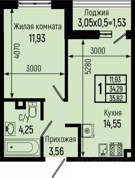 1-к кв. Краснодарский край, Туапсинский муниципальный округ, с. Небуг ... - Фото 0