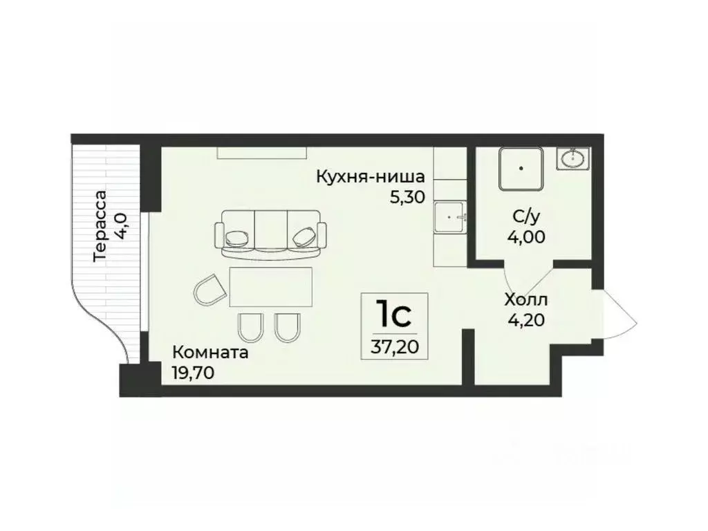 Студия Крым, Алушта ул. Глазкрицкого, 16 (37.2 м) - Фото 0