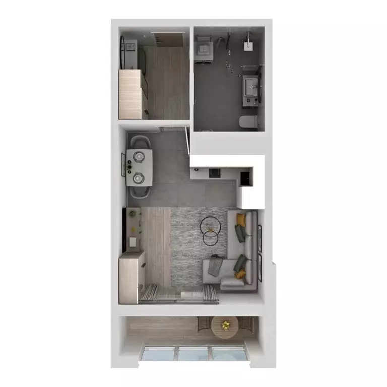 1-к кв. Приморский край, Владивосток ул. Расула Гамзатова, 7к1 (25.8 ... - Фото 2