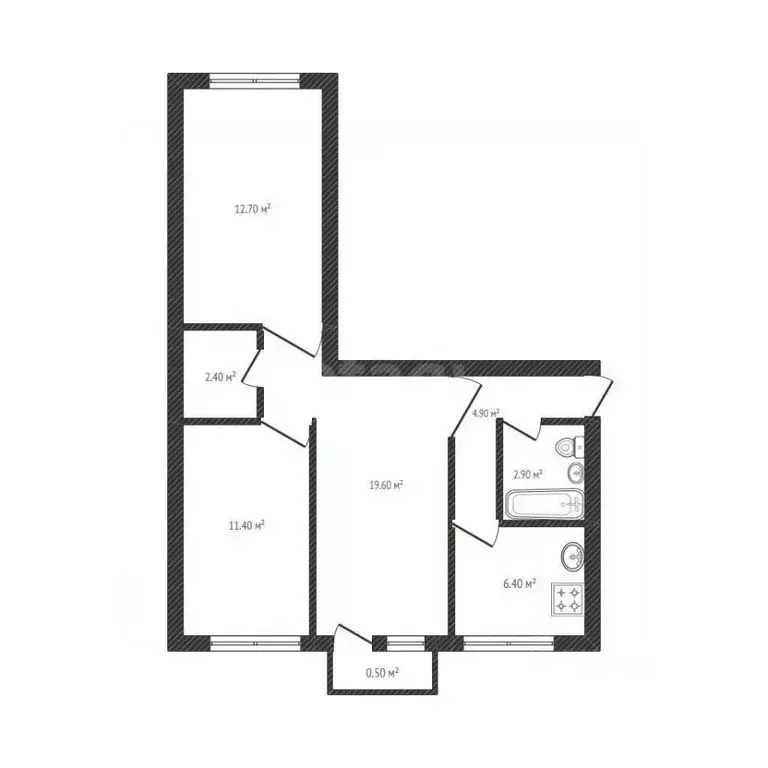 3-к кв. Брянская область, Брянск Клинцовская ул., 55 (60.8 м) - Фото 1