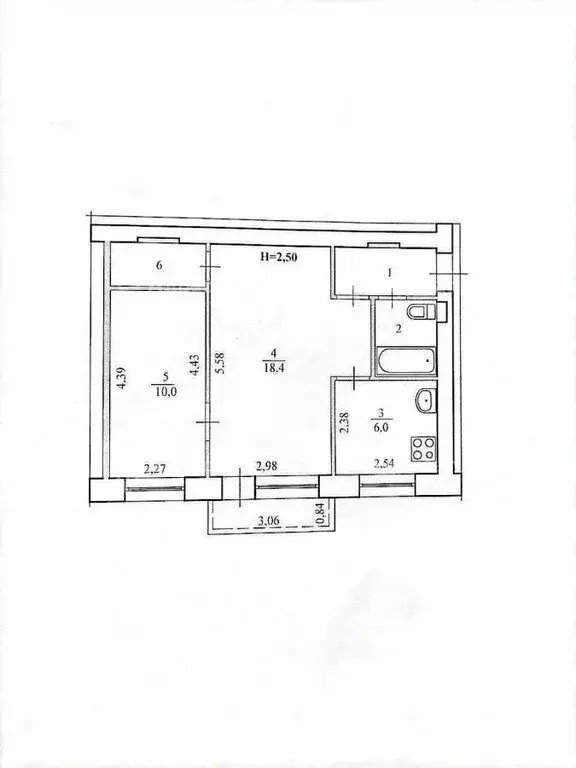 2-комнатная квартира: Волгоград, улица Вершинина, 14 (42.9 м) - Фото 1