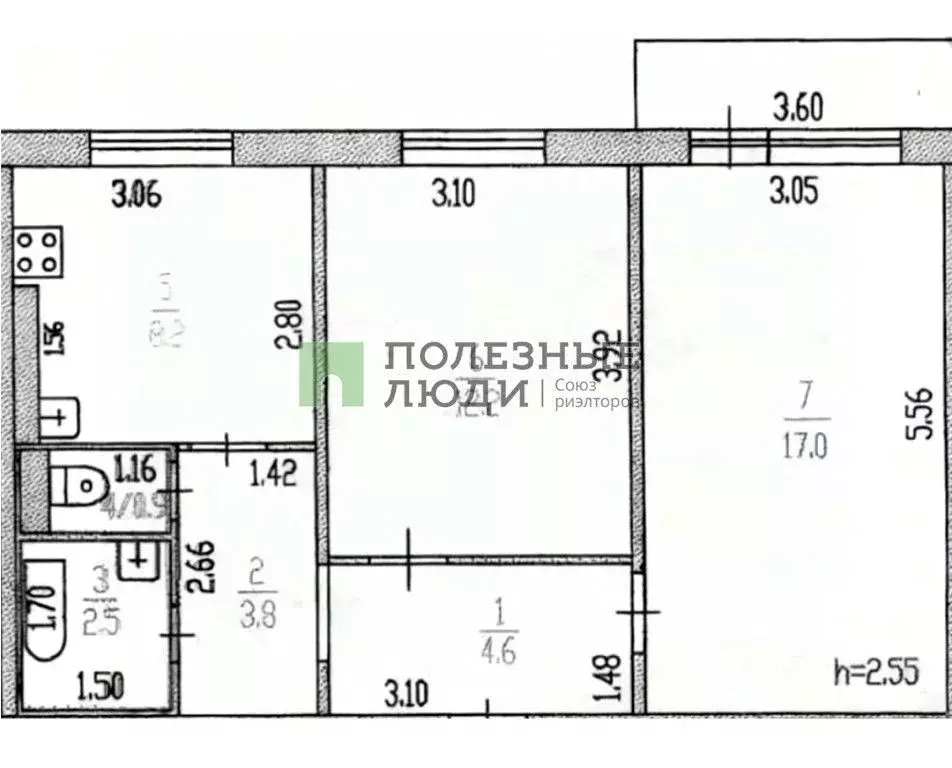 2-к кв. Орловская область, Орел ул. Металлургов, 54 (50.1 м) - Фото 1