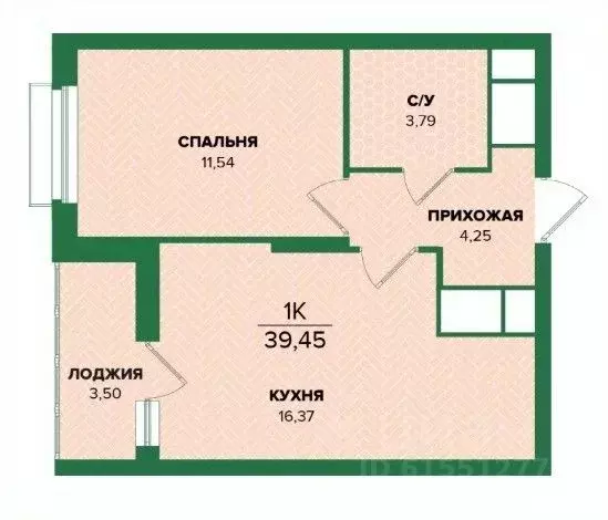 1-к кв. Тульская область, Тула  (39.45 м) - Фото 0