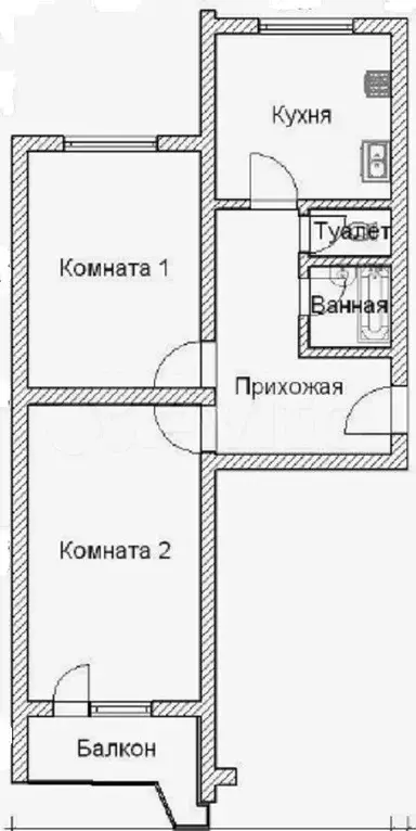 2-к. квартира, 60 м, 7/17 эт. - Фото 0