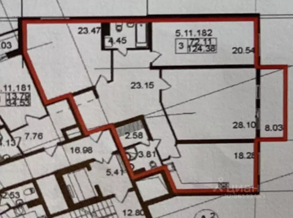 3-к кв. Санкт-Петербург ул. Красуцкого, 3М (124.0 м) - Фото 2