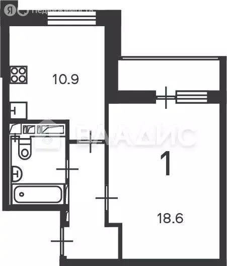 1-комнатная квартира: Москва, Полярная улица, 3 (40 м) - Фото 1