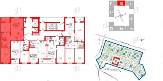 2-к кв. Санкт-Петербург Белоостровская ул., 10к2 (79.7 м) - Фото 1
