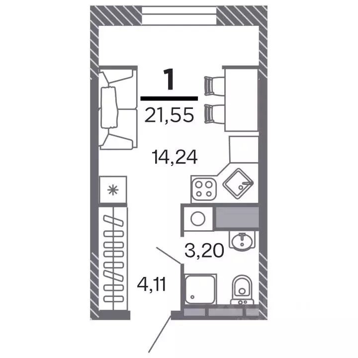 1-к кв. Рязанская область, Рязань Петра и Февронии жилой комплекс ... - Фото 0