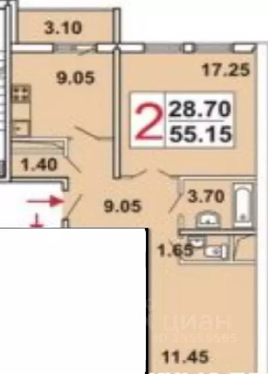 2-к кв. Московская область, Балашиха Железнодорожный мкр, ул. ... - Фото 2