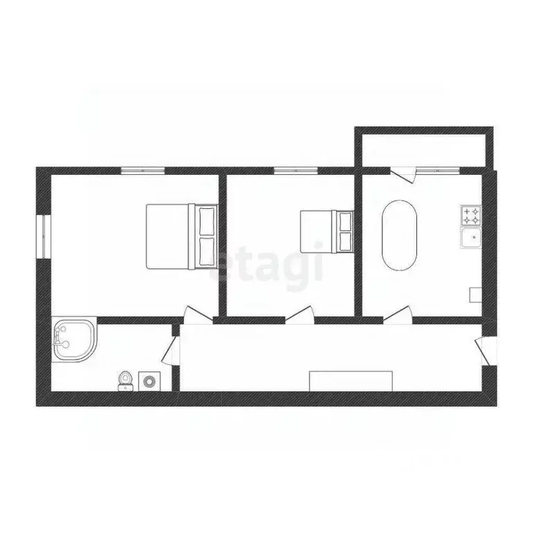 2-к кв. Костромская область, Кострома проезд 6-й Кинешемский, 12 (66.4 ... - Фото 1