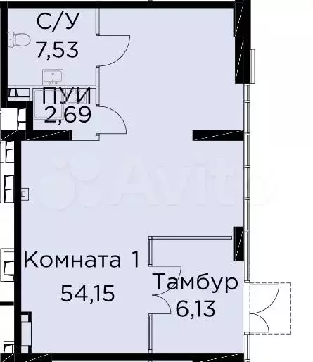 Свободного назначения, 63.7 м - Фото 0