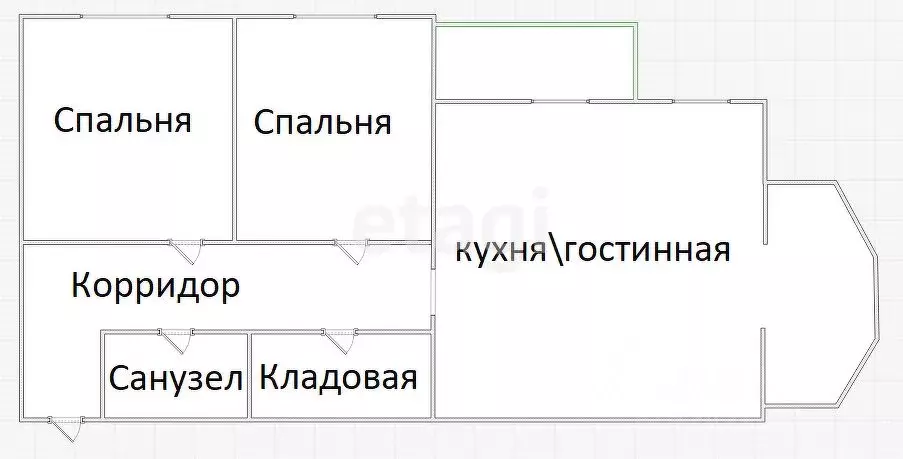 3-к кв. Приморский край, Владивосток ул. Прапорщика Комарова, 58 (75.4 ... - Фото 1