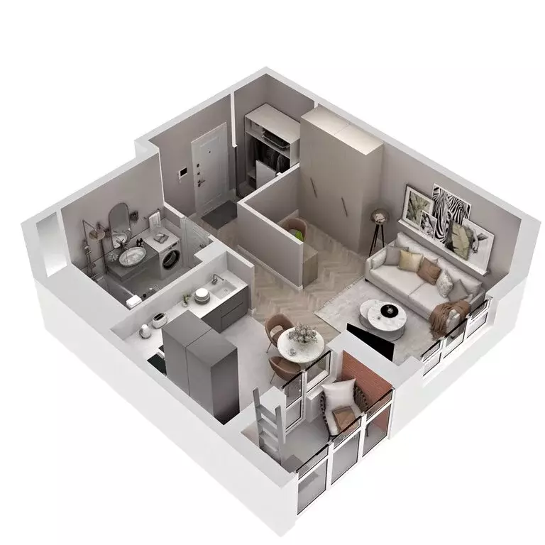 Квартира-студия: Ижевск, улица Е.М. Кунгурцева, 45к1 (36.9 м) - Фото 2