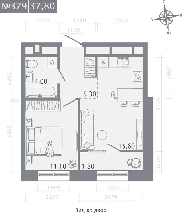 1-к кв. Татарстан, Казань Родины мкр, Главные Роли жилой комплекс ... - Фото 1