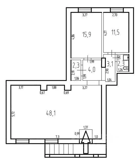 Торговая площадь в Башкортостан, Уфа ул. Мира, 31 (87 м) - Фото 2