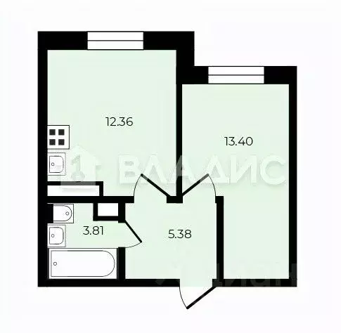 1-к кв. Санкт-Петербург Парашютная ул., 79к1 (34.8 м) - Фото 2
