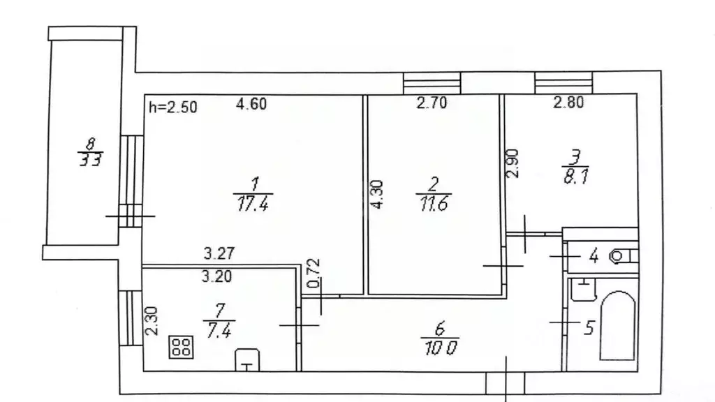 3-к кв. Тверская область, Тверь ул. Константина Заслонова, 1 (61.5 м) - Фото 0