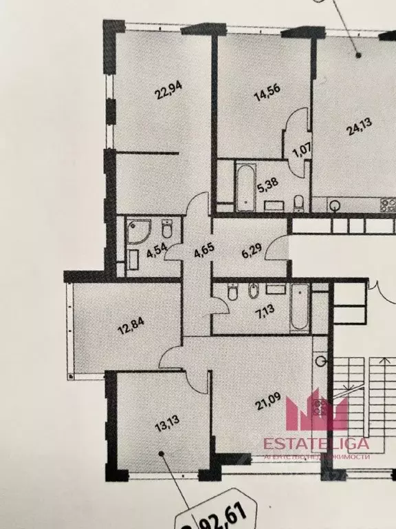 3-к кв. Москва Шмитовский проезд, 39к6 (93.2 м) - Фото 2