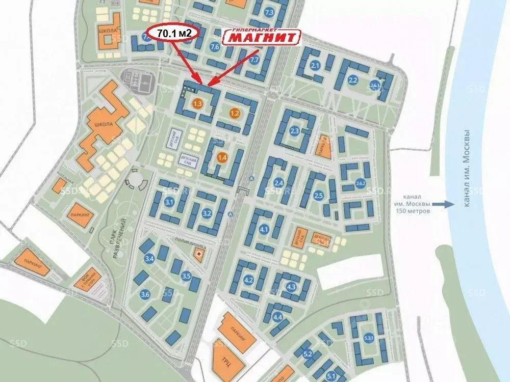 Торговая площадь в Московская область, Химки Клязьма-Старбеево мкр, ... - Фото 1