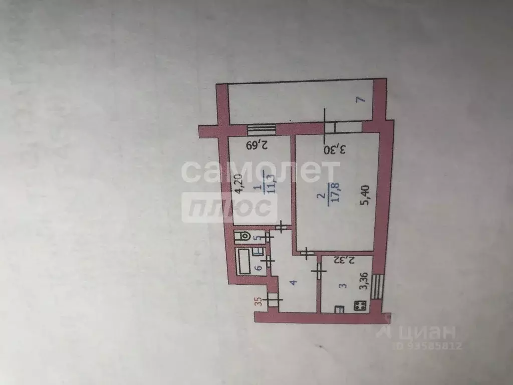 2-к кв. Курская область, Курск Семеновская ул., 77 (48.8 м) - Фото 1