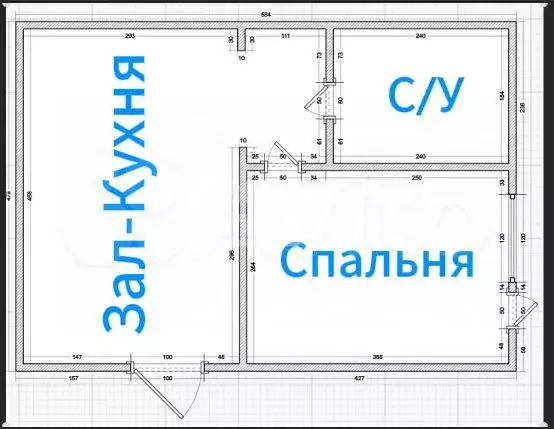 1-к. квартира, 32 м, 1/5 эт. - Фото 0