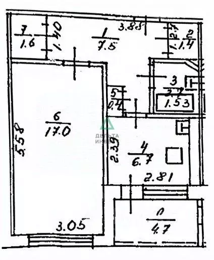1-к кв. Башкортостан, Уфа Российская ул., 43/3 (37.3 м) - Фото 2