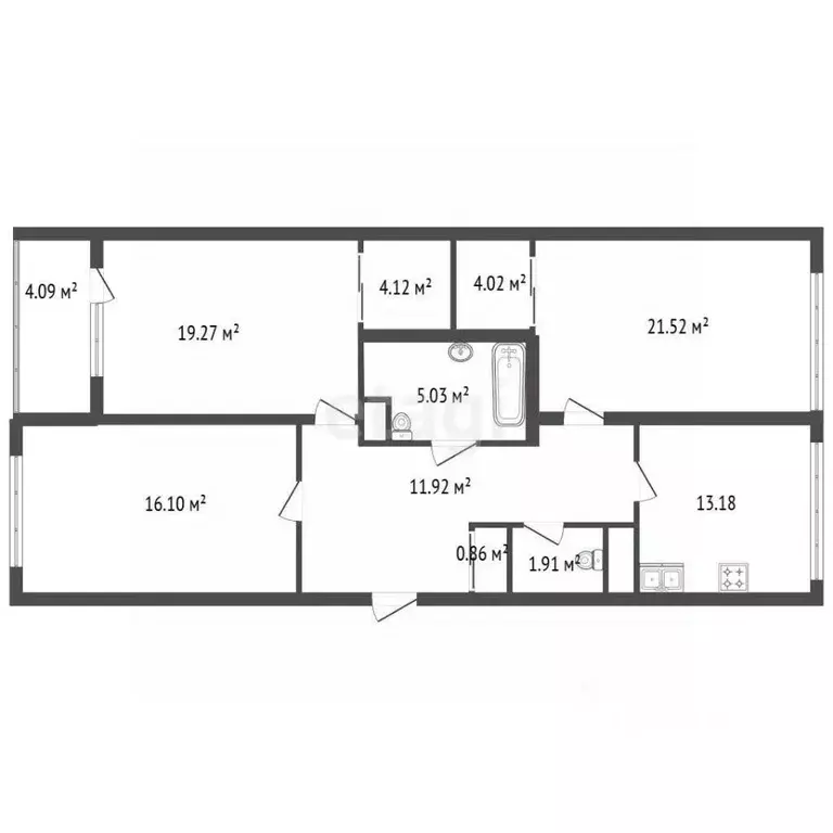 3-к кв. Санкт-Петербург Лиговский просп., 232 (97.7 м) - Фото 2