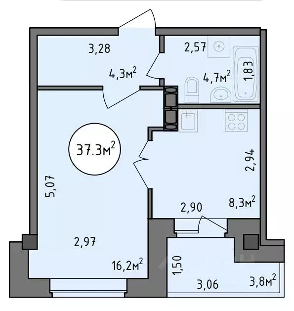 1-к кв. Хакасия, Абакан Советская ул., 123 (37.3 м) - Фото 1