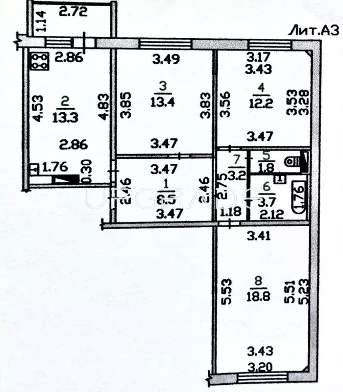 3-к кв. Орловская область, Орел Приборостроительная ул., 80 (75.0 м) - Фото 1