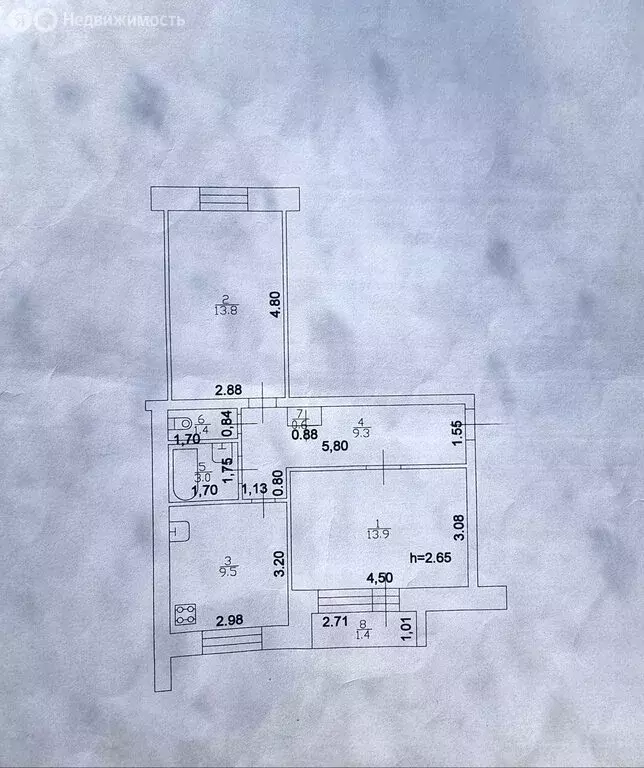2-комнатная квартира: Казань, Карагандинская улица, 6А (51.5 м) - Фото 2