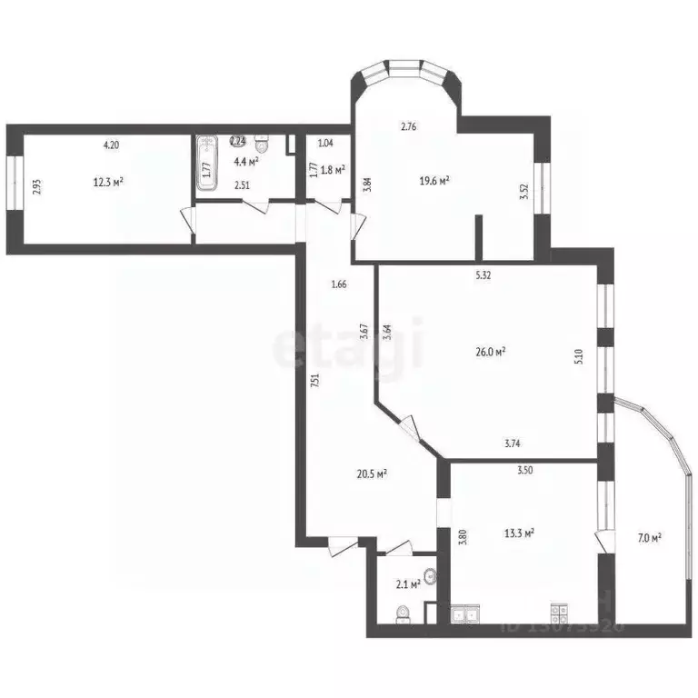 3-к кв. Ярославская область, Ярославль ул. Сахарова, 5 (100.0 м) - Фото 2