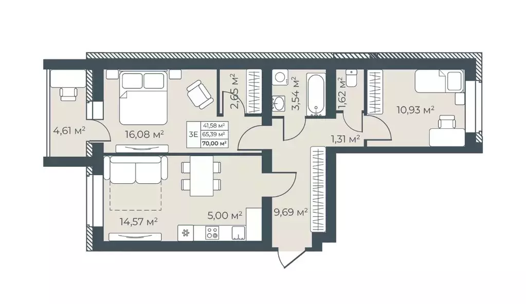 3-к кв. Воронежская область, Бобров  (70.0 м) - Фото 1