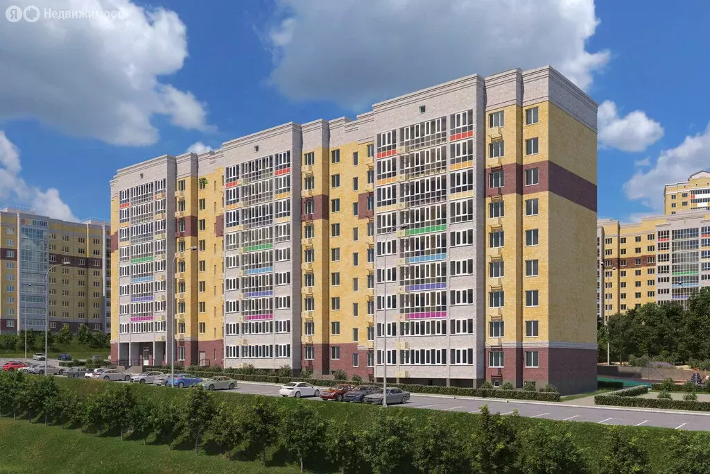 3-комнатная квартира: Чебоксары, улица Василия Алендея, поз35 (86.66 ... - Фото 2