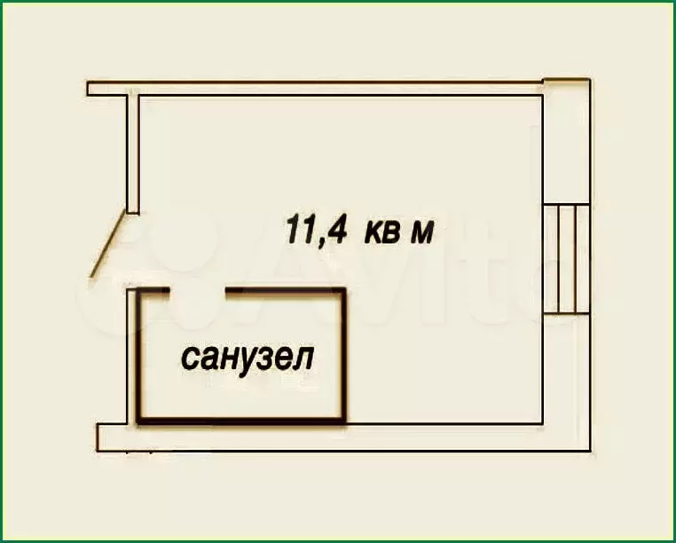 Квартира-студия, 11,3 м, 1/8 эт. - Фото 0