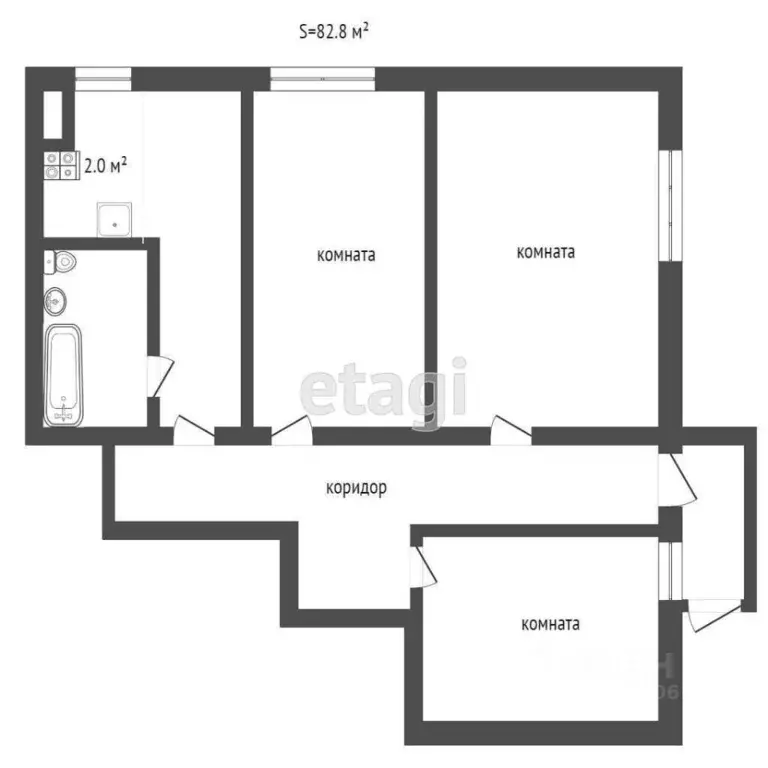 3-к кв. Крым, Саки ул. Набережная (82.8 м) - Фото 2