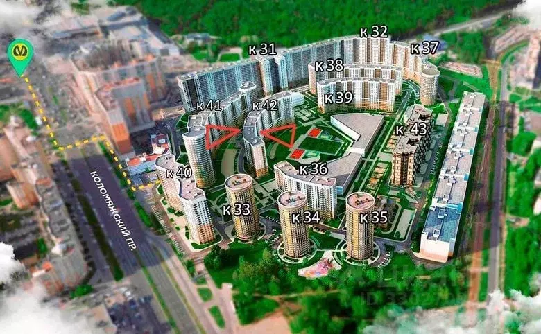 2-к кв. Санкт-Петербург Коломяжский просп., 13к3 (84.5 м) - Фото 2