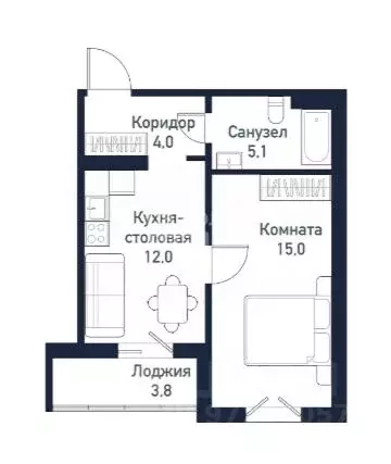 1-к кв. Челябинская область, Челябинский городской округ, пос. ... - Фото 2